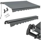 Juskys Gelenkarmmarkise UV40+ & wasserabweisend, einstellbarer Neigungswinkel