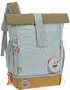 LÄSSIG Kinderrucksack Nature, Mini Rolltop Backpack, Light Blue, aus recycelten