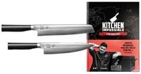 KAI Messer-Set Monster Set Brotmesser + Kochmesser + signiertes Kochbuch...
