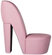 vidaXL Sessel, Stuhl in St&ouml;ckelschuh-Form Rosa Kunstleder