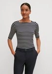 comma 3/4-Arm-Shirt T-Shirt Streifenshirt im Slim Fit