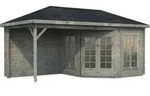 Palmako Gartenhaus Pavillon Melanie, BxT: 599x322 cm, grau