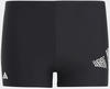 Adidas 3 Bar Logo Boxer-Badehose black/white (HR7480)