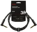 Fender Audio-Kabel, Deluxe Tweed Patch Cable BLK 90 cm - Stereo Patchkabel
