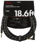 Fender Instrumentenkabel, Deluxe Tweed Instrument Cable BLK 5,5 m -...
