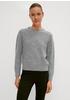 comma casual identity Langarmshirt Softer Pullover aus Wollmix Rippblende,