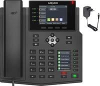 GEQUDIO GX5+ Kabelgebundenes Telefon (IP Tischtelefon mit Netzteil / 2x...