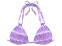 s.Oliver Triangel-Bikini-Top Enja, mit Batikdruck, lila|weiß