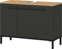 GERMANIA Waschbeckenunterschrank Yonkers Hochwertige ABS-Kanten, Griffe & hohe...