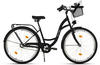 MILORD BIKES Cityrad Milord City Fahrrad Korb Damenfahrrad, 28/26 Zoll, Schwarz,