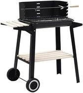 vidaXL Holzkohlegrill Holzkohlegrill Standgrill mit R&auml;dern