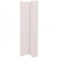 vidaXL Gartenzaun Gartenzaun Doppelseitig 110x400 cm Wei&szlig;, (1-St)