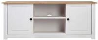 vidaXL TV-Schrank TV-Board Wei&szlig; 120x40x50 cm Massivholz Panama-Kiefer