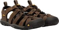 Sandale KEEN "CLEARWATER CNX LEATHER", Herren, Gr. 48, braun (schwarz earth,