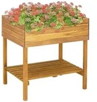 vidaXL Blumentopf Hochk&uuml;bel 78,5 x 58,5 x 78,5 cm Massivholz (1 St) braun