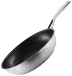 SILBERTHAL Bratpfanne 28cm beschichtet, Induktion, Edelstahlpfanne, Edelstahl