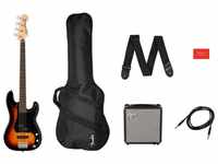 Squier E-Bass, Affinity Series Precision Bass PJ Pack LRL 3-Color Sunburst -...