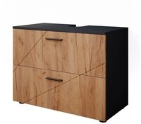 Vicco Waschbeckenunterschrank Irma, Anthrazit/Eiche, 80 x 59 cm (1-St)