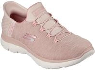 Slipper SKECHERS "SUMMITS DAZZLING HAZE", Damen, Gr. 42, rosa, Textil, Schuhe