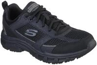 Sneaker SKECHERS "OAK CANYON-VERKETTA", Herren, Gr. 39, schwarz, Leder, Lederimitat,
