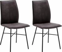 NIEHOFF SITZM&Ouml;BEL 4-Fu&szlig;stuhl Capri (Set, 2 St), Bezug in Microfaser oder Leder,