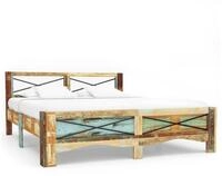 vidaXL Bett Massivholzbett ohne Matratze Altholz 140x200 cm