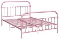 vidaXL Bettgestell, Bettrahmen Rosa Metall 140&times;200 cm
