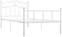 vidaXL Bettgestell, Bettrahmen Wei&szlig; Metall 100&times;200 cm