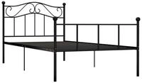 vidaXL Bettgestell, Bettrahmen Schwarz Metall 100 &times; 200 cm