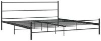 vidaXL Bettgestell, Bettrahmen Schwarz Metall 180&times;200 cm