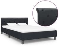 vidaXL Bettgestell, Bettgestell Schwarz Kunstleder 120 x 200 cm