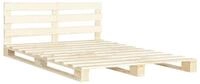 vidaXL Bett, Palettenbett Massivholz Kiefer 140&times;200 cm