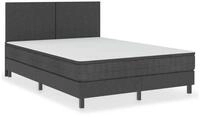 vidaXL Bettgestell, Boxspring-Bettrahmen Grau Stoff 180x200 cm
