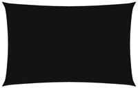 vidaXL Sonnensegel Sonnensegel Oxford-Gewebe Rechteckig 2,5x5 m Schwarz, (1-tlg)