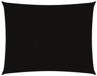 vidaXL Sonnensegel Sonnensegel Oxford-Gewebe Rechteckig 3x4 m Schwarz, (1-tlg)