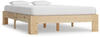 vidaXL Bett Massivholzbett Kiefer 120x200 cm beige 125 cm x 213 cm x 30 cm