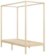 vidaXL Bett, Himmelbett-Gestell Massivholz Kiefer 100 x 200 cm