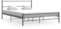 vidaXL Bett Bettgestell ohne Matratze Grau Metall 140&times;200 cm