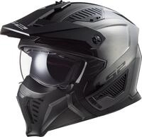 LS2 Motorradhelm OF606 Drifter Jeans Trial Helm, Atmungsaktiv, Ratschenverschluss,