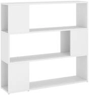 vidaXL B&uuml;cherregal, Buchregal Raumteiler Wei&szlig; 100x24x94 cm