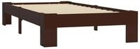 vidaXL Bett Massivholzbett Dunkelbraun Kiefer 90x200 cm