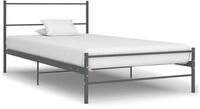 vidaXL Bett Bettgestell Grau Metall 90&times;200 cm
