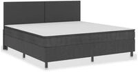 vidaXL Bettgestell, Boxspring-Bettrahmen Grau Stoff 200x200 cm