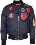 Bomberjacke TOP GUN "Bomberjacke im Pilotenstil mit Patches TG20191053", Herren, Gr.