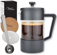 Milu French Press Kanne, 600l Kaffeekanne, Kaffeebereiter, Kaffeepresse,