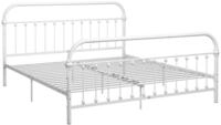 vidaXL Bettgestell, Bettrahmen Wei&szlig; Metall 180&times;200 cm