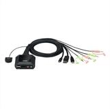 Aten CS52DP 2-Port USB-C DP Hybrid Kabel KVM Switch Computer-Adapter