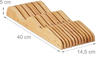 relaxdays Messerblock Messerblock Bambus für Schublade, XL braun 14.5 cm x 40...