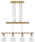 Lindby H&auml;ngeleuchte Simeon, Glas Gold / Messing IP20, 4 x 40 W