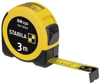 Stabila Ma&szlig;band Taschenbandma&szlig;3 m, metrischer Skala, Sichtfenster 19839
